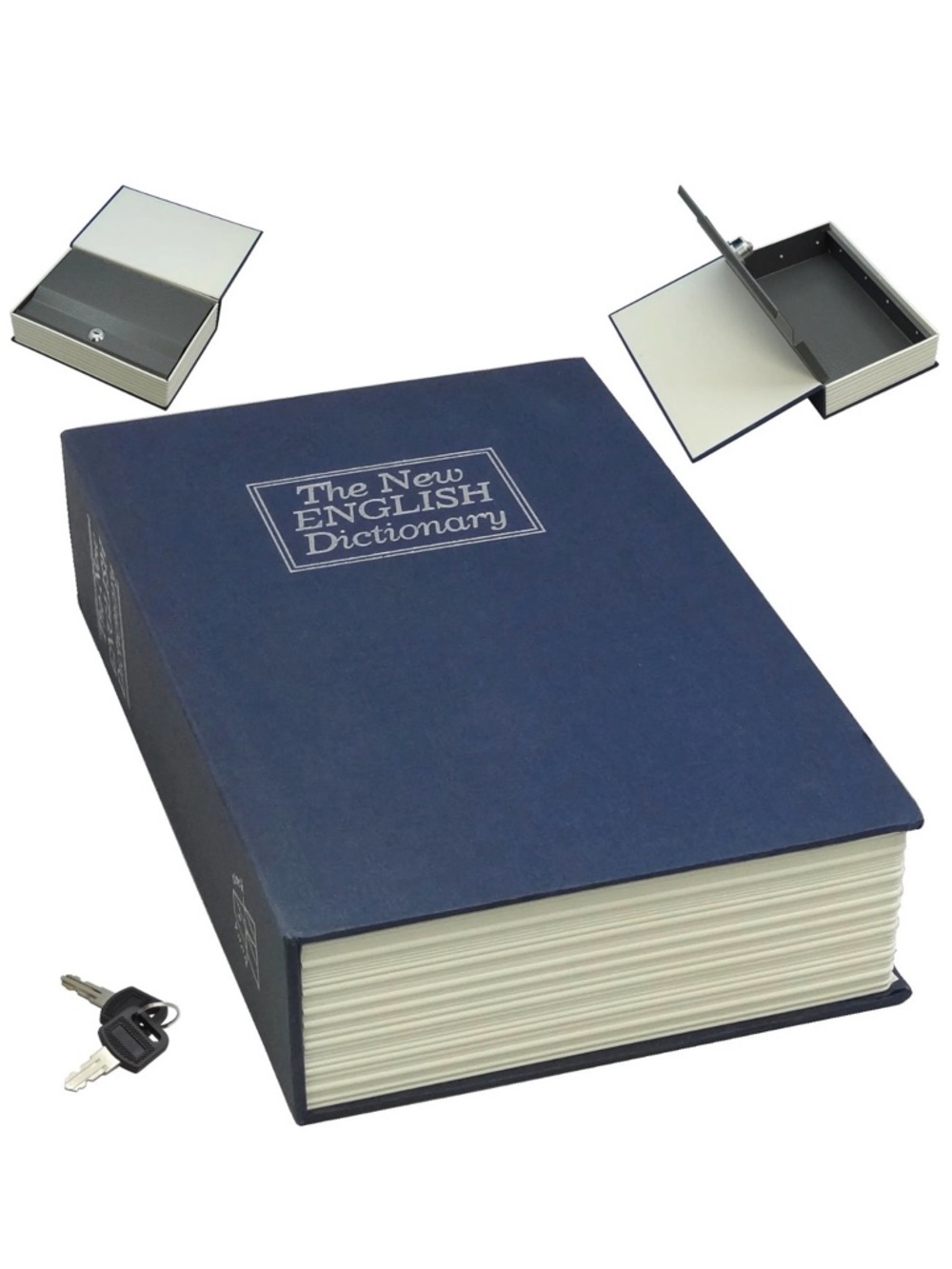 Hidden Book Safe - Navy "The New English Dictionary"